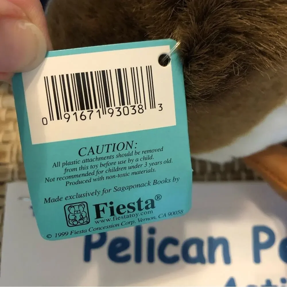 Vtg Fiesta Pelican Plush Stuffed Animal Pete Collectable Classroom Educational